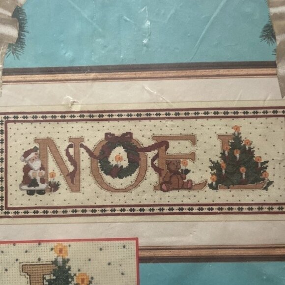 BRAND New Sealed Vintage 1991 Bucilla Noel Cross stitch kit - Picture 2 of 4